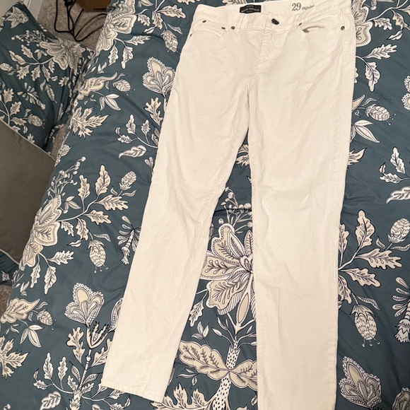 J. Crew White Midrise Toothpick Corduroy Pants - Picture 1 of 2